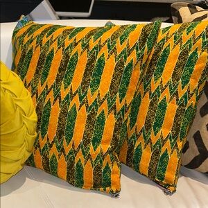 Brand New Vibrant Geometric  African Throw Pillows
